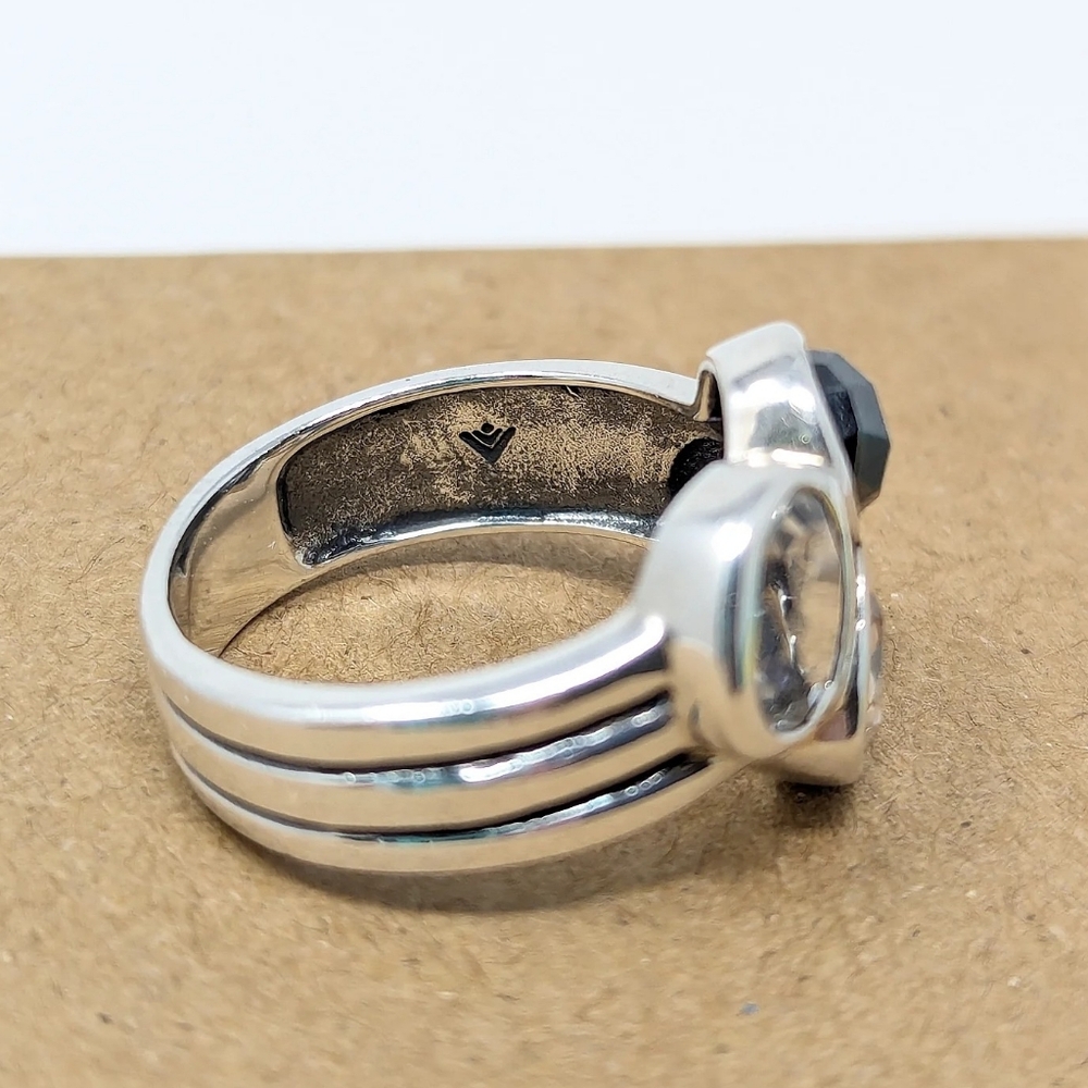 Silpada Sterling Silver 925 Multi Gemstone Purple Ring - Picture 3 of 4